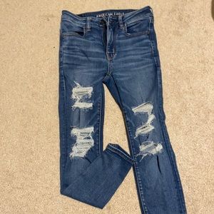 American eagle skinny ripped jeans